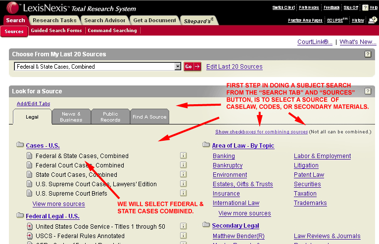 search case law